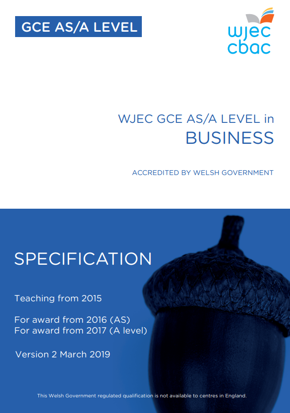 AS/A Level Business Specification