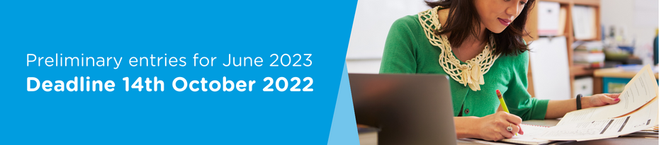 Preliminary entries for the June 2023 series - deadline is 14th October