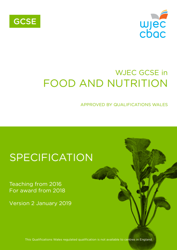GCSE Food and Nutrition Specification