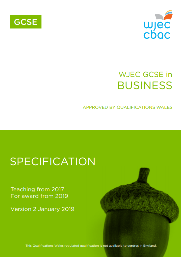 GCSE Business Specification
