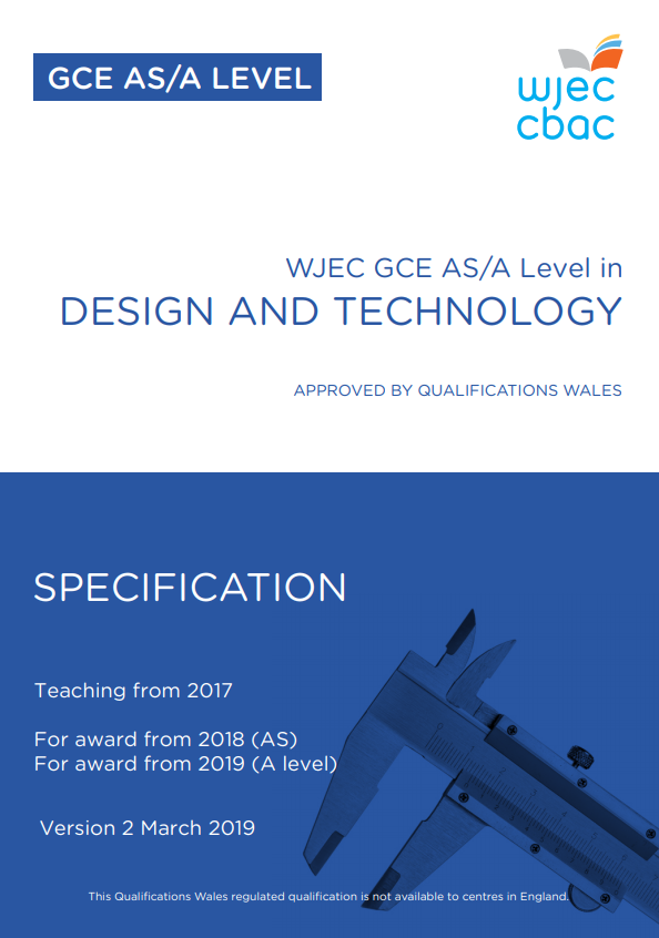 AS/A Level Design and Technology Specification