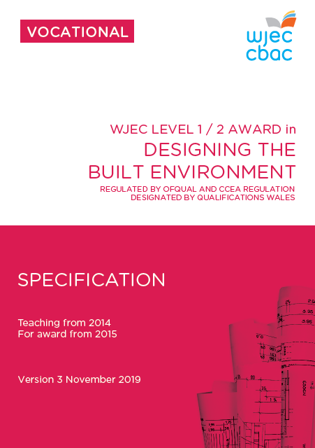 Level 1/2 Designing Built Environment Specification