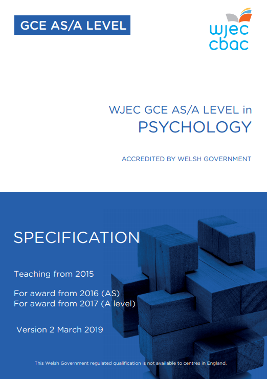 AS/A Level Psychology Specification